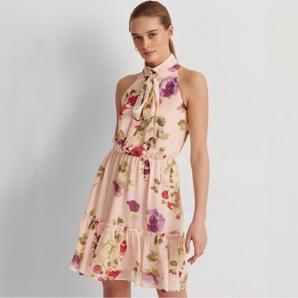 Lauren Ralph Lauren Dresses & Skirts - LAUREN RALPH LAUREN Floral Chiffon Sleeveless Dress 12​
